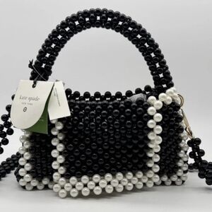 Kate Spade X Target Black and White Beaded Crossbody  Bag NWT